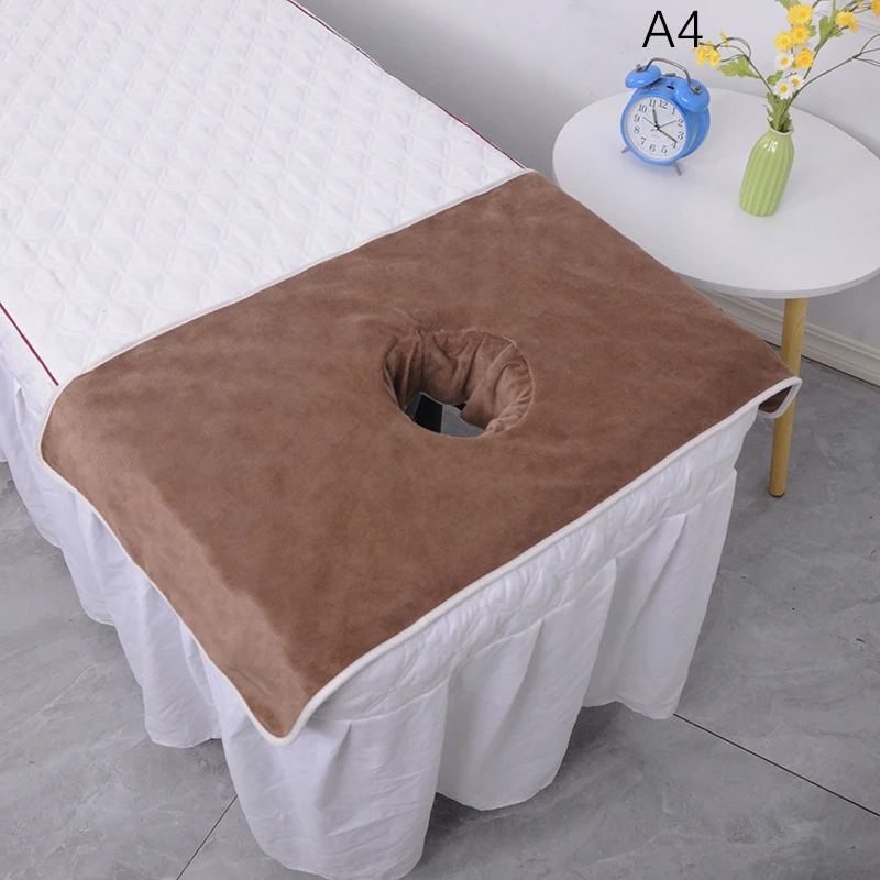 40x80cm Thickened Beauty SPA Massage Table Planking Face Towel With Hole For Hospital Hotel Beauty Salon