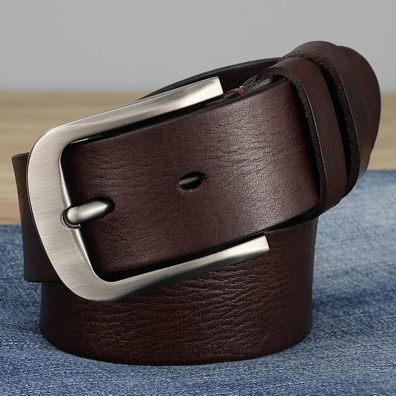 

Top layer cowhide belt, men's genuine leather needle buckle belt, men's Korean version trendy pants belt, designer belt