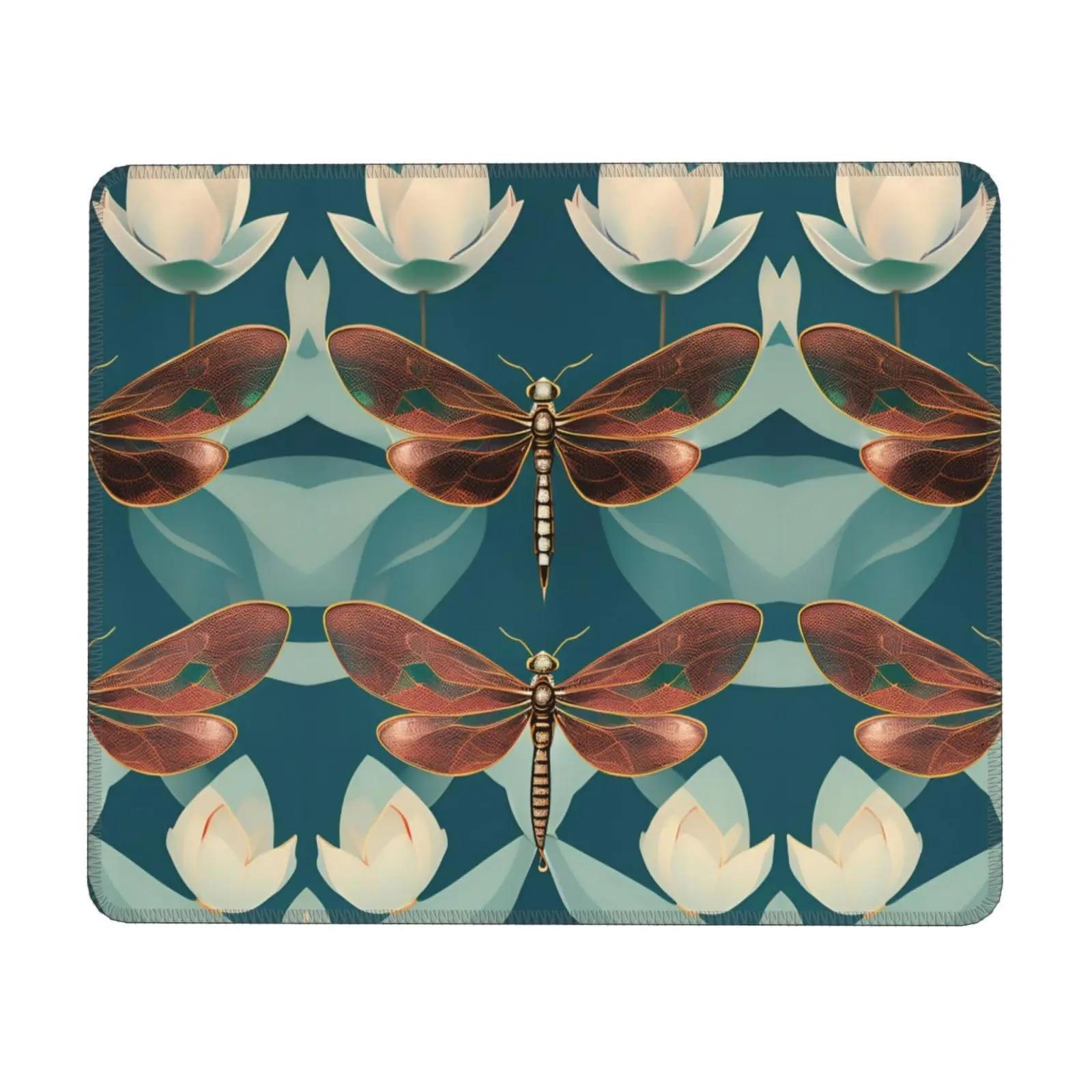 Hot-Selling Vintage Dragonfly Printing Square Mouse Pads Lock Edge Gaming Mousepad Mouse Mat Keyboard Mats Desk Pad 22x18cm