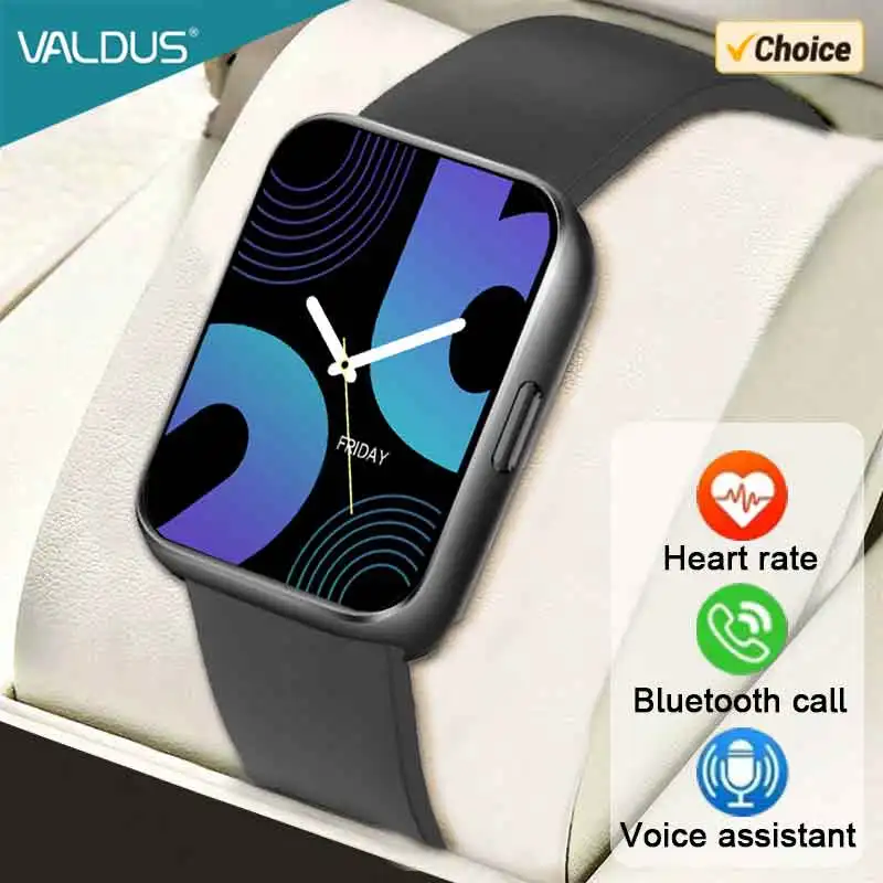 

VALDUS VS13 Смарт-часы для мужчин и женщин, пульсометр, спорт, фитнес, IP68, водонепроницаемый голосовой помощник, BT Call, 2025, умные часы, ios Android