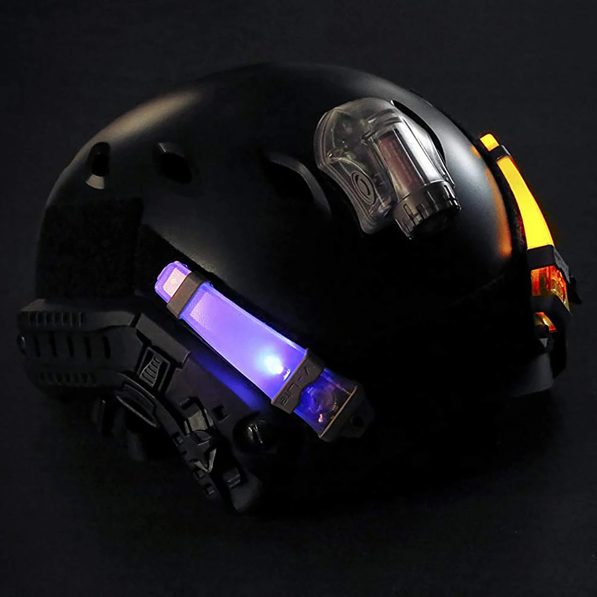 Tactical FMA Helmet Personal Identification Marker Light with Seven Freely Switchable Colors Hooked Design Tactical Signal Light