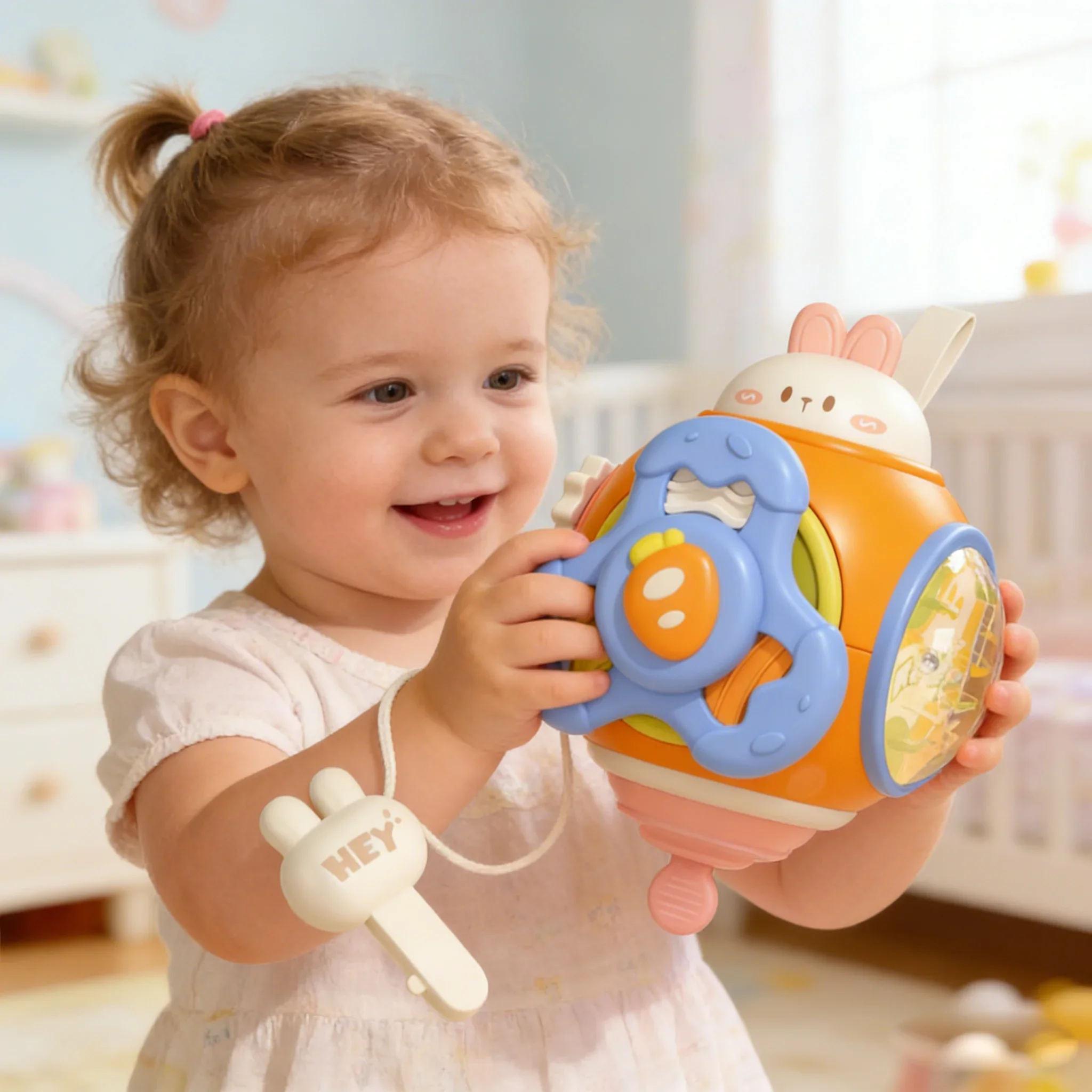 Edukacyjna zabawka Montessori - kostka manipulacyjna, rozwijająca umiejętności manualne, skrzynka z zamkami, zabawka kostka rozwijająca motorykę małą dla dzieci.