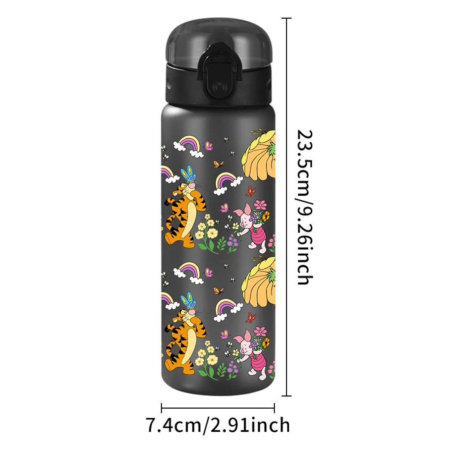 1Pc Disney, Winnie the Pooh, Tigger, pattern 26oz plastic water bottle, outdoor sports water cup birthday/homecoming gift