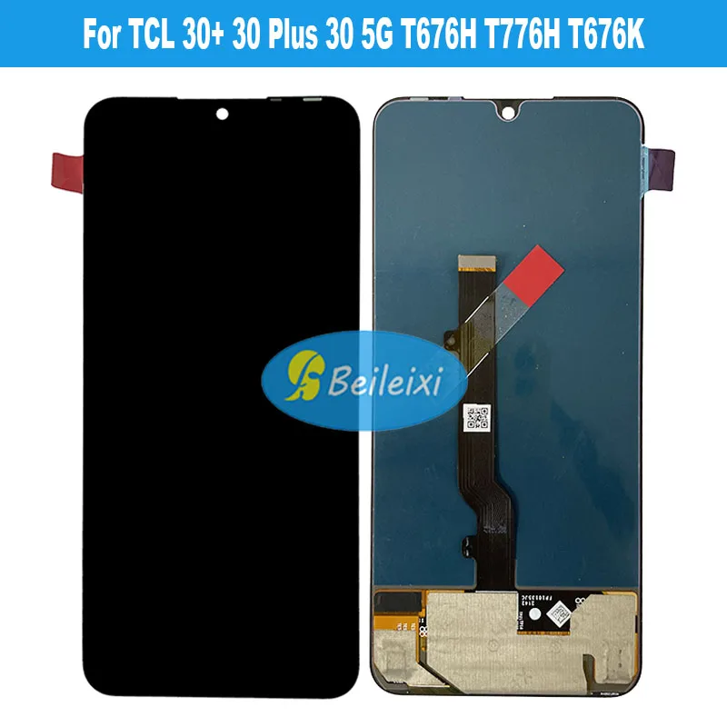 Imagem -02 - Reposição do Conjunto do Digitador da Tela Sensível ao Toque Display Lcd Apto para Tcl 30 5g T776h T676h 30 Mais 30 Plus T676k T676j Peças de