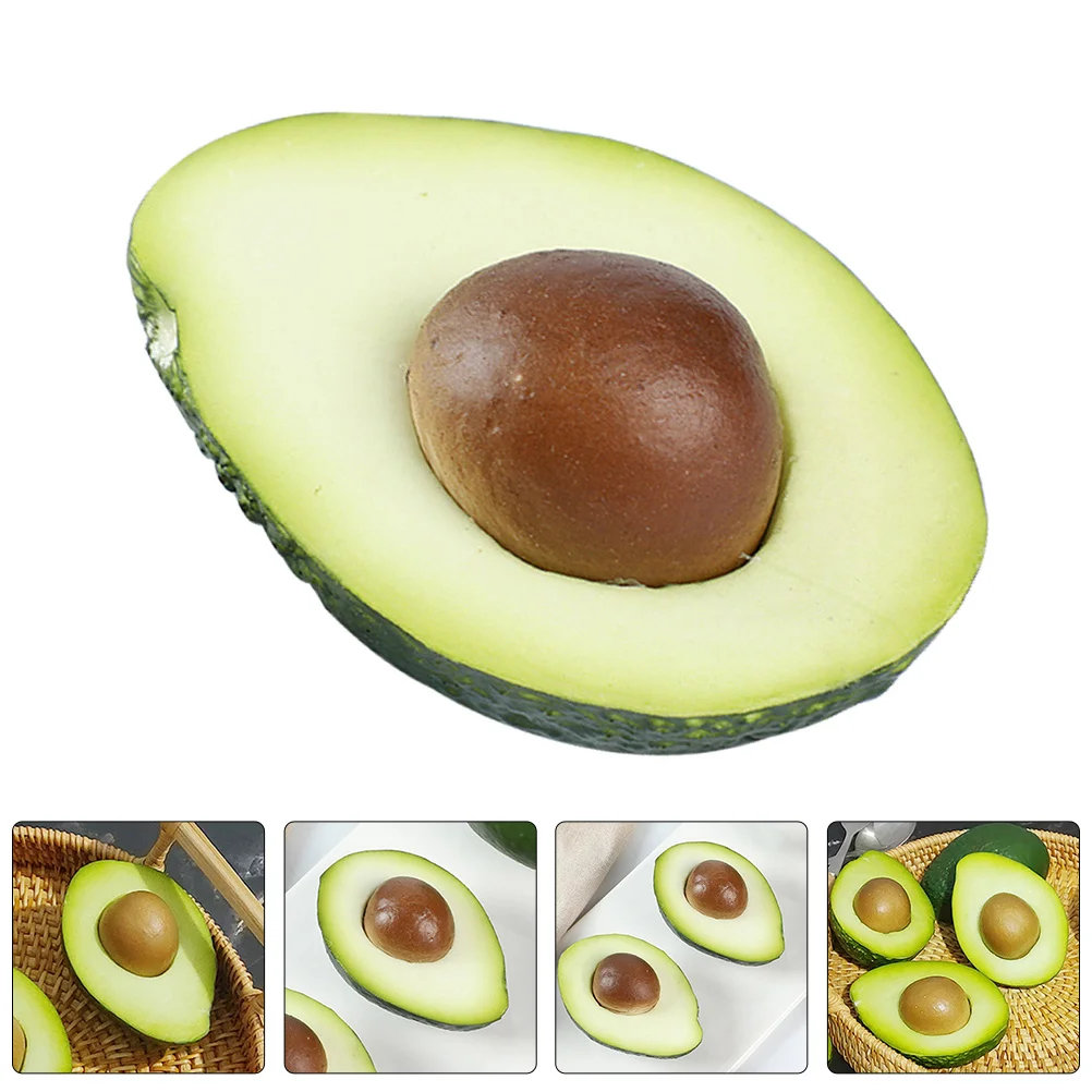

2pcs Simulation Avocado Artificial Fruit For Educational Play Creative Pretend Food Game Lightweight Miniature Decorative