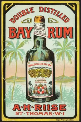 Bay Rum Advert Vintage Retro Style Metal Sign, pub bar mancave shed