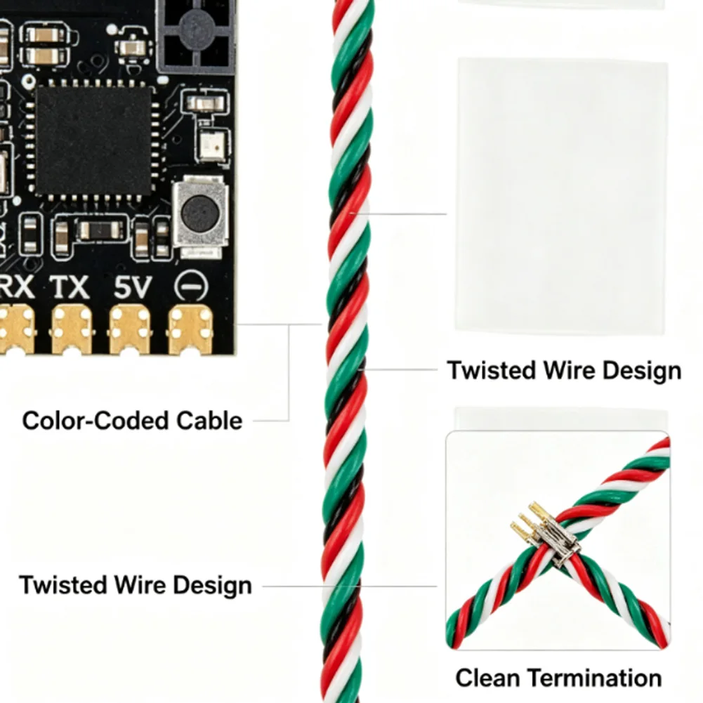Transceiver Module Designed for Nano ExpressLRS 2.4G Systems Low Weight 0.8g Optimized for Space Constrained Builds