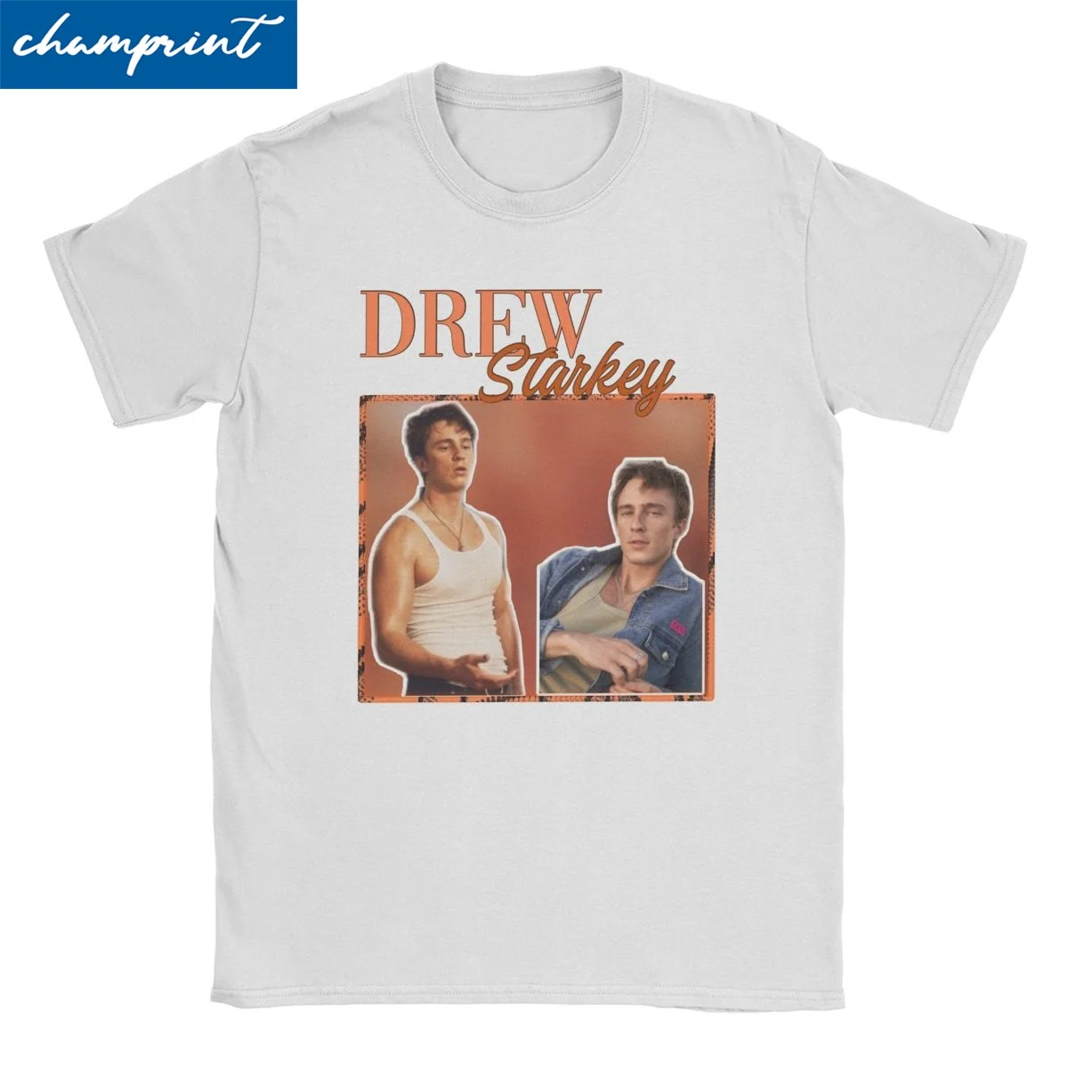 Retro Drew Starkey T Shirts Men Women Pure Cotton Amazing T-Shirts Crew Neck Tee Shirt Short Sleeve Clothing Gift Idea