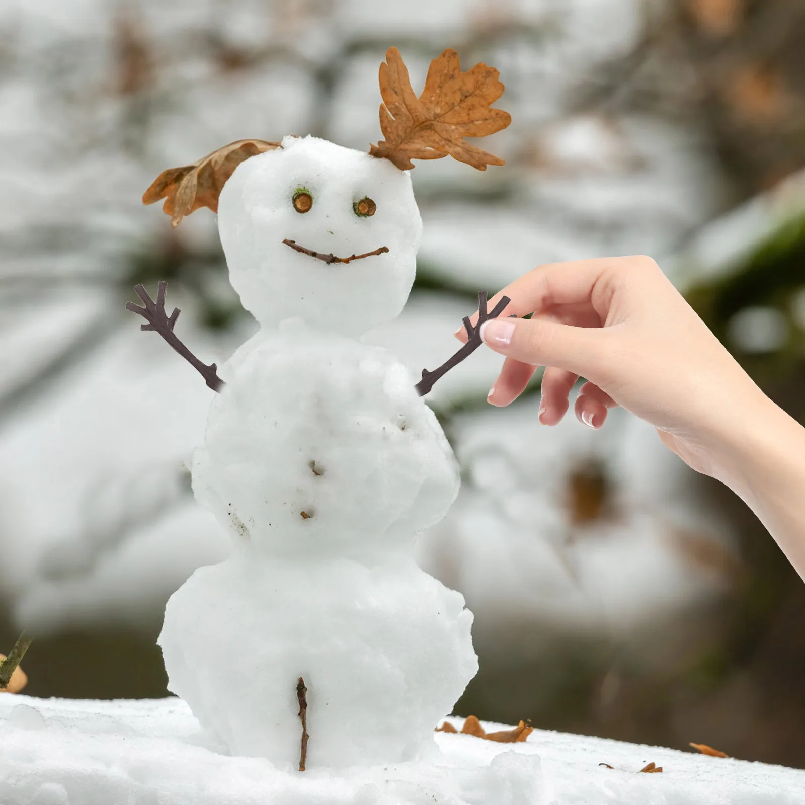 

120Pcs Plastic Deer Antler Ornaments Christmas DIY Snowman Arms Fake Branch Twigs Xmas Decoration Accessories Fake Deer Antlers