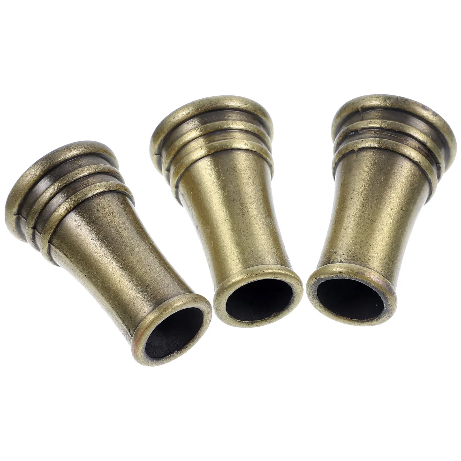 3Pcs Premium Copper Single Pen Holder Metal Desk Pen Stand for Office Home School Fountain Brush Quill Ink Pens Decoration