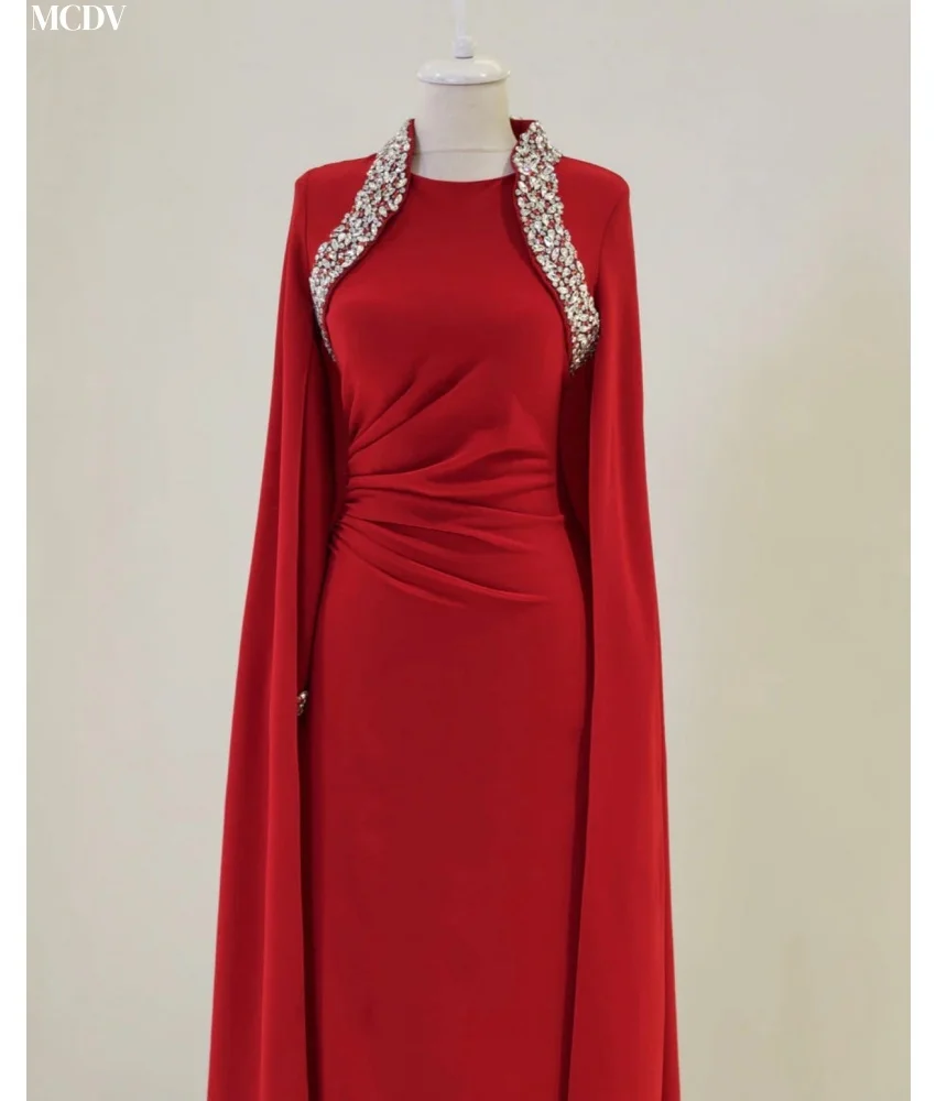 ชุดราตรีทรงเอไลน์ประดับคริสตัลสุดหรู ออกแบบพิเศษ คอทรงโอ แขนยาว ยาวกรอมพื้น สำหรับงานปาร์ตี้ ตัดเย็บตามสั่ง