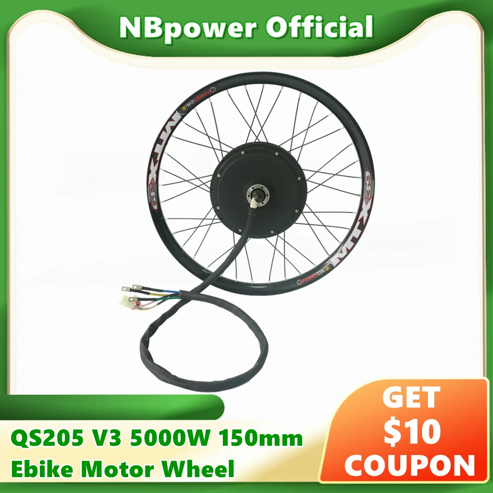 QS205 50H V3 48V-96V 5000W 50H 3.5T/5T Bicycle Hub Motor Wheel MTX39 Bicycle Wheel 20