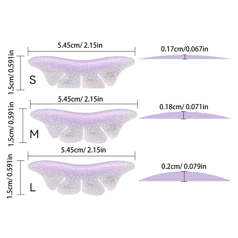 1 คู่ซิลิโคน Glitter ผีเสื้อ Lash Lift Shields Eyelash Perm Pads Lash Lifting Rods 3D Eyelash Curler อุปกรณ์เสริม