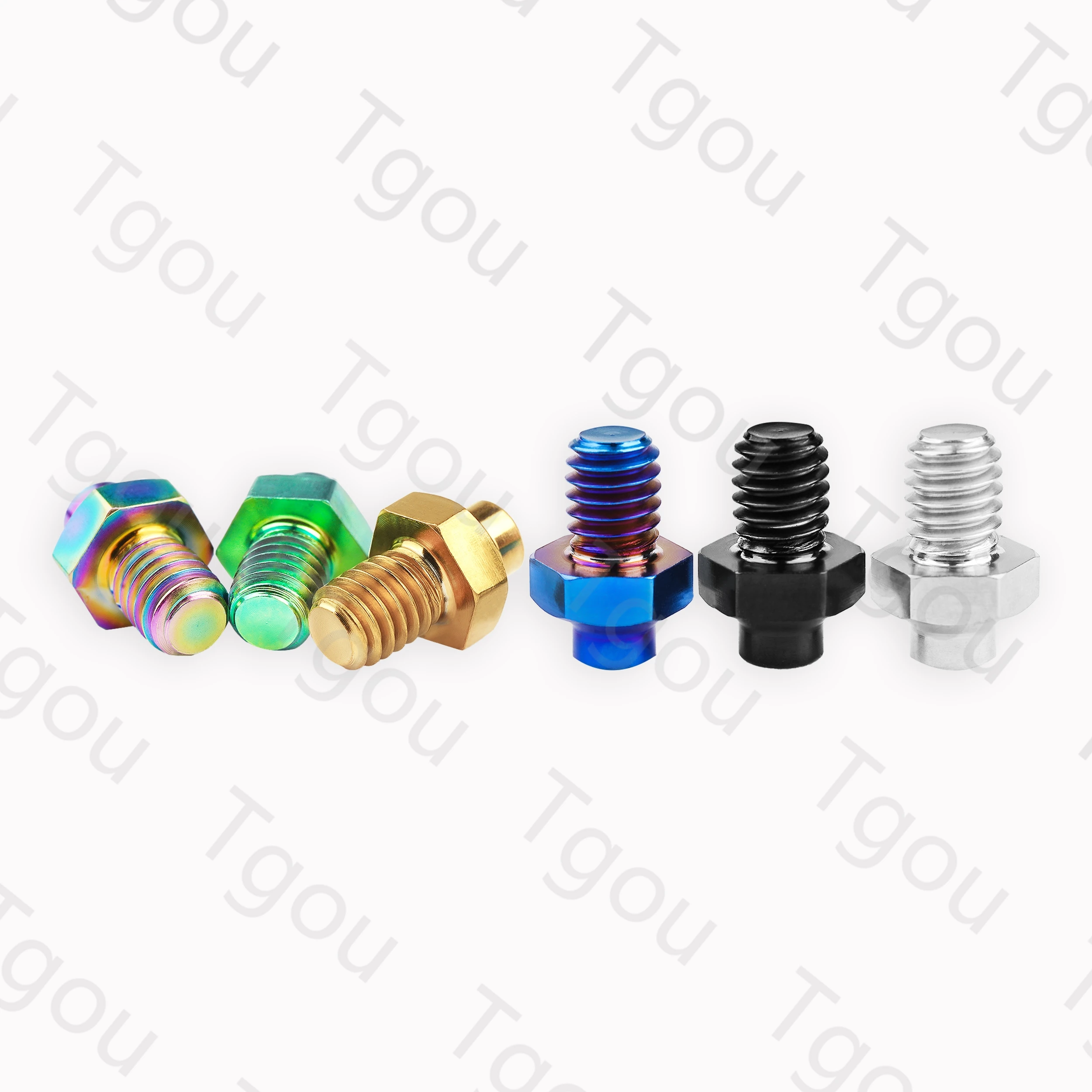 Tgou Titanium Bolt M4x5mm Hexagonal for Pedal Pin anti-skid nail Bicycle Pedal Parts Screws 8pcs