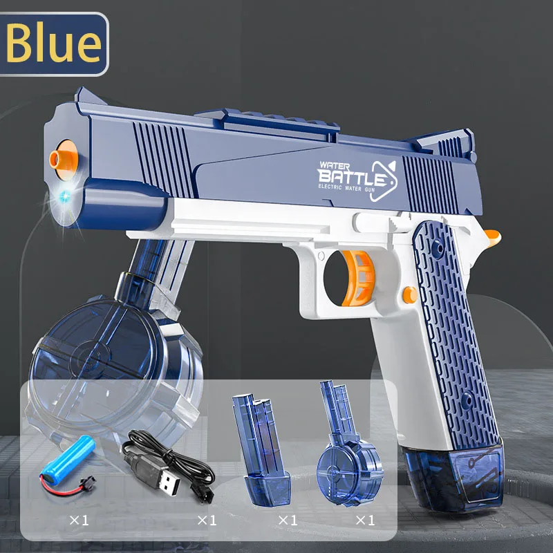 Uzi Water Gun Toy Portable Water Gun Automatic Water Spray Gun Toys Electric Burst Water Gun Children Outdoor Water Fight Toys