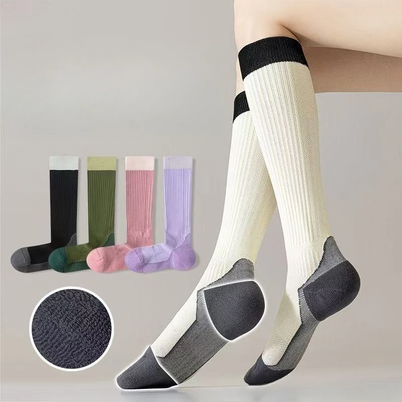 

Women Compression Socks Running Yoga Anti Slip Quick Dry Anti Odor Sports Calf Socks