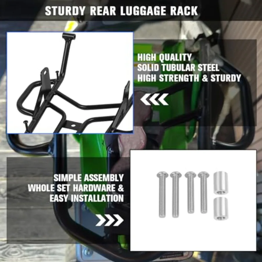 Portapacchi posteriore per moto KLX230 20192025 Staffa per mensola per bagagli per moto in acciaio resistente con impugnatura integrata