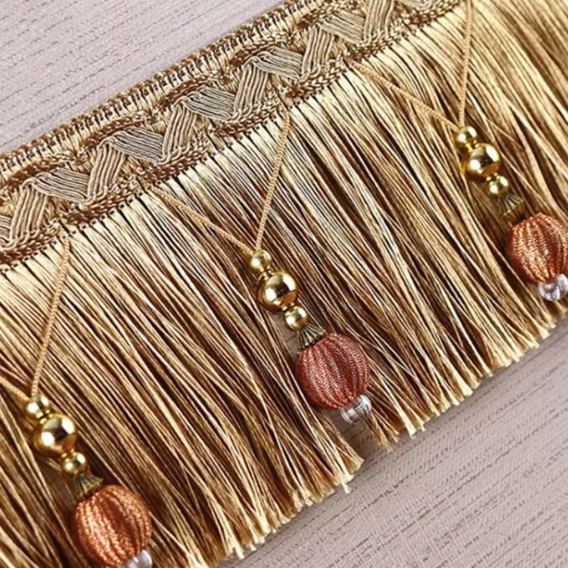 2/4/6 Meter Curtain Tassel Ribbon 10cm Width Tassels Fringe Trimming For Sewing Bed Clothes Curtains Diy Upholstery Accessories