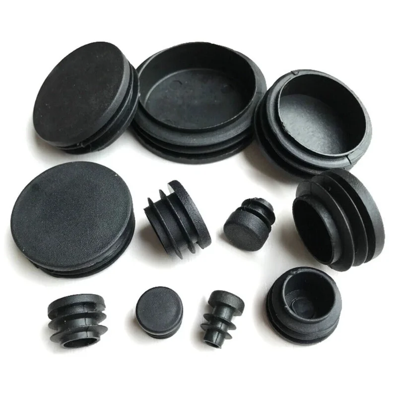 Thicken Black Round Plastic Blanking End Cap Diameter 12mm-76mm Tube Pipe Inserts Plug Bung Insert Stopper For Chair Leg Pipe