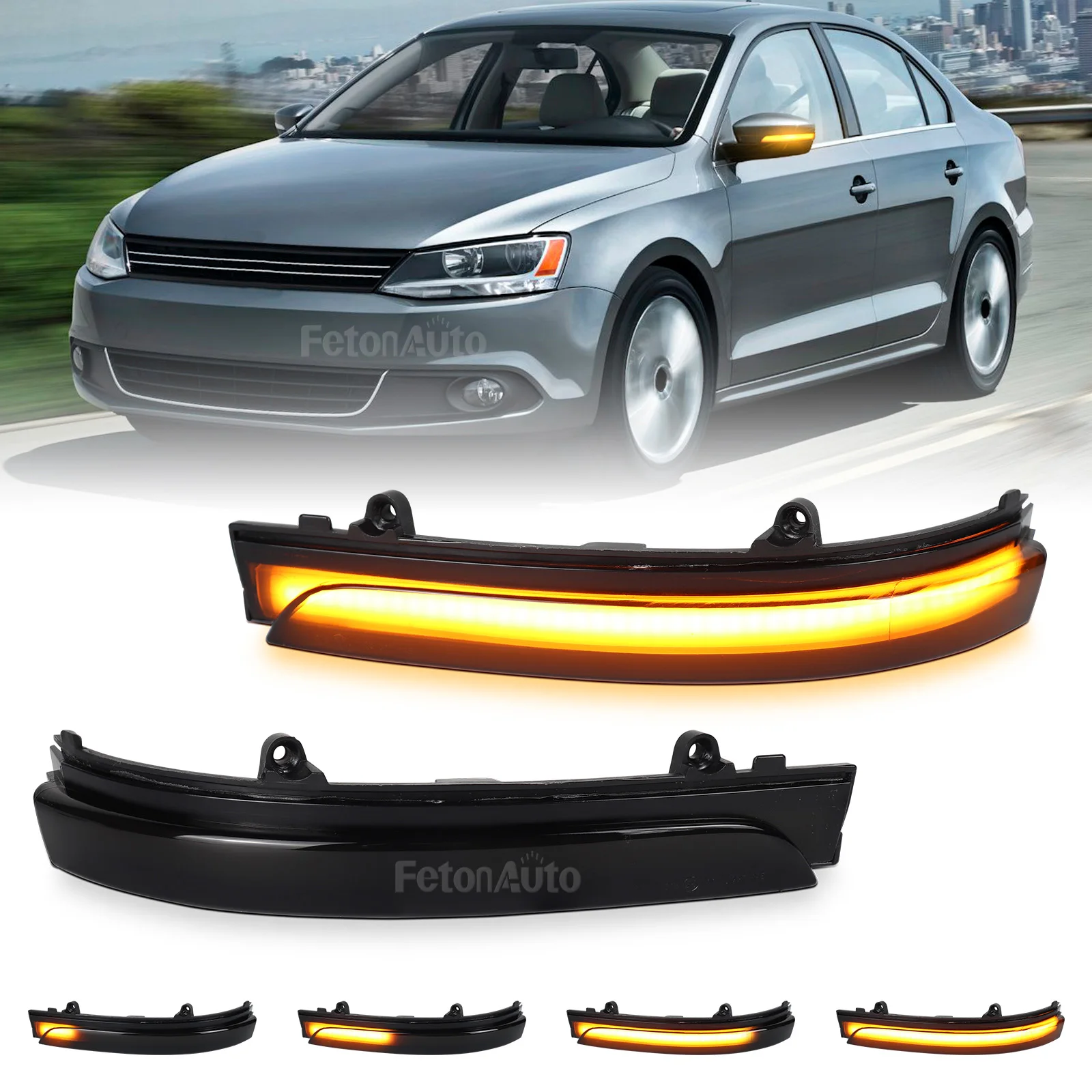 2pcs  LED Dynamic Blinker Turn Signal Mirror Indicator Light For Volkswagen Jetta Mk6 SE 2012-2018 GOL Geracao 6/7/8