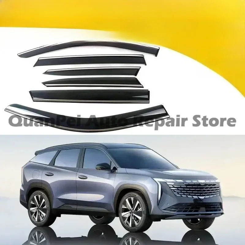 Car Window Visors Rain Guards For Geely Binyue 2019,4Pcs No Drill 3M Tape,Anti UV Compact SUV Exterior Decor