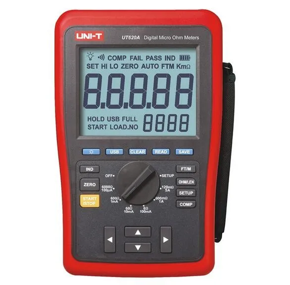 HotUni-t UT620B Digital Micro Ohm Meter Penguji Resistansi Rendah Transmisi USB UT-620B