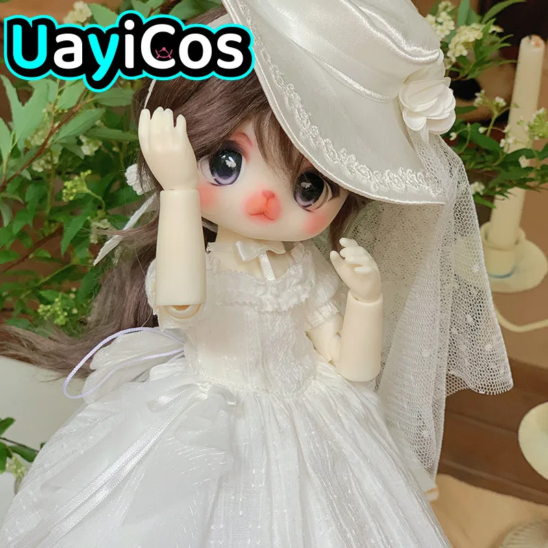 In Stock 1/6 BJD Doll Clothes Roses Poems Veil Dress Hat Bow Socks Clothing Costume Suit Ob11 Doll  Anime Game Toy Gifts Cospla