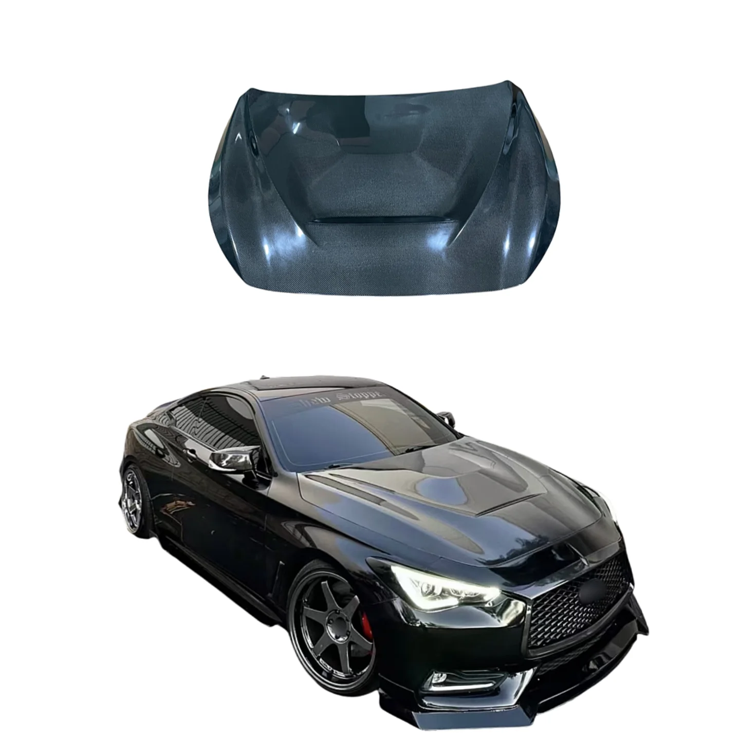 

GTS Style Carbon Fiber Front Engine hood For Infiniti Q50 Q50S Q50L Bonnet 2015+