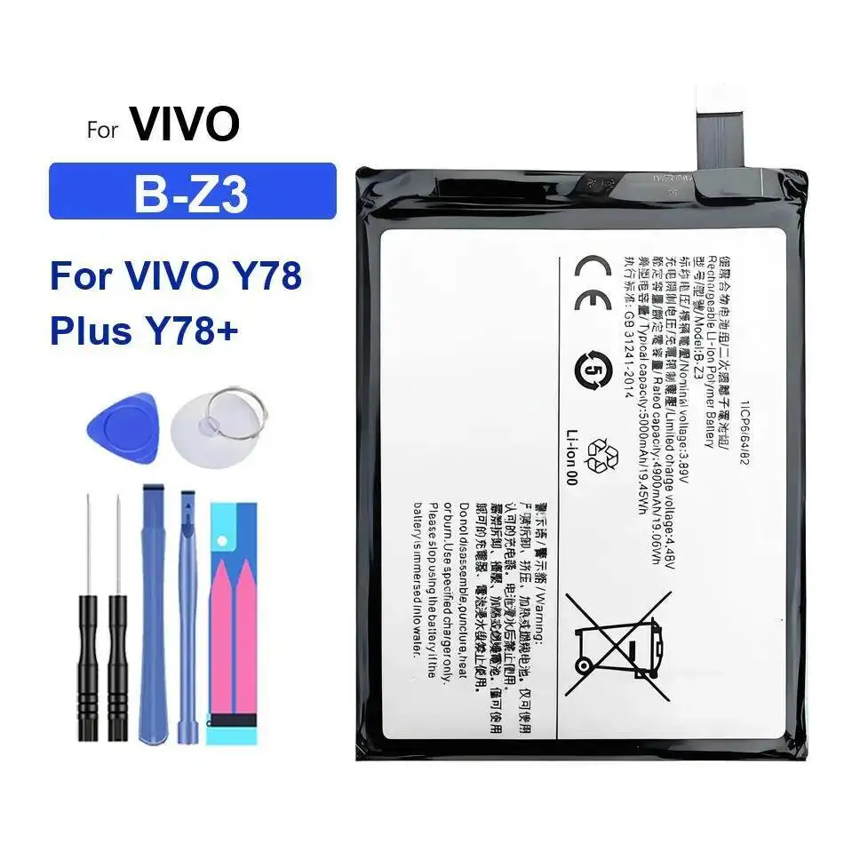 

B-Z3 High Performance For Vivo Y78 Plus Y78+ Mobile Phone Battery 5000Mah