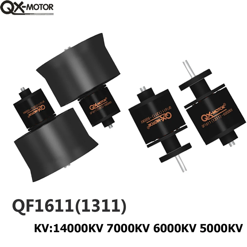 

QX-Motor QF1611 6000KV 5000KV 7000KV 14000KV Бесщеточный двигатель 30 мм 6 лопастей EDF для DIY RC модели самолетов Запчасти