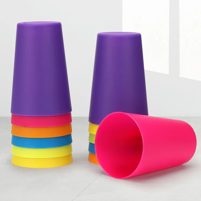 Quick Stack Cups 6/12PCS With Bell Stacking Cups Children Classic Stack Speed Training Game Toys Festival Gifts for Boys Girls