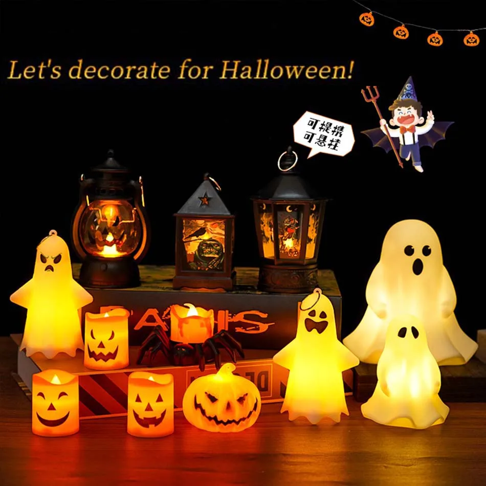 ハロウィン LED カボチャランタン LED ライトランプホーム小道具バーハロウィン装飾 LED ランタンシーンレイアウト家の装飾