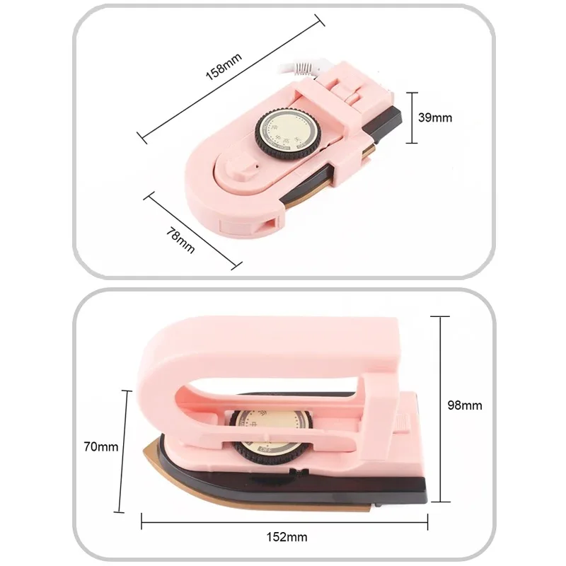 Portable Mini Foldable Heat Press Ironing Machine 3 Gears Temperature Adjustable Household Travel Folding Electric Iron 100-240V