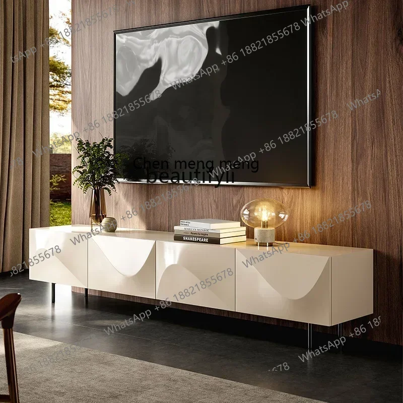 

SS new style ss7486 Italian minimalist coffee table combination living room solid wood modern home TV cabinetss 7486
