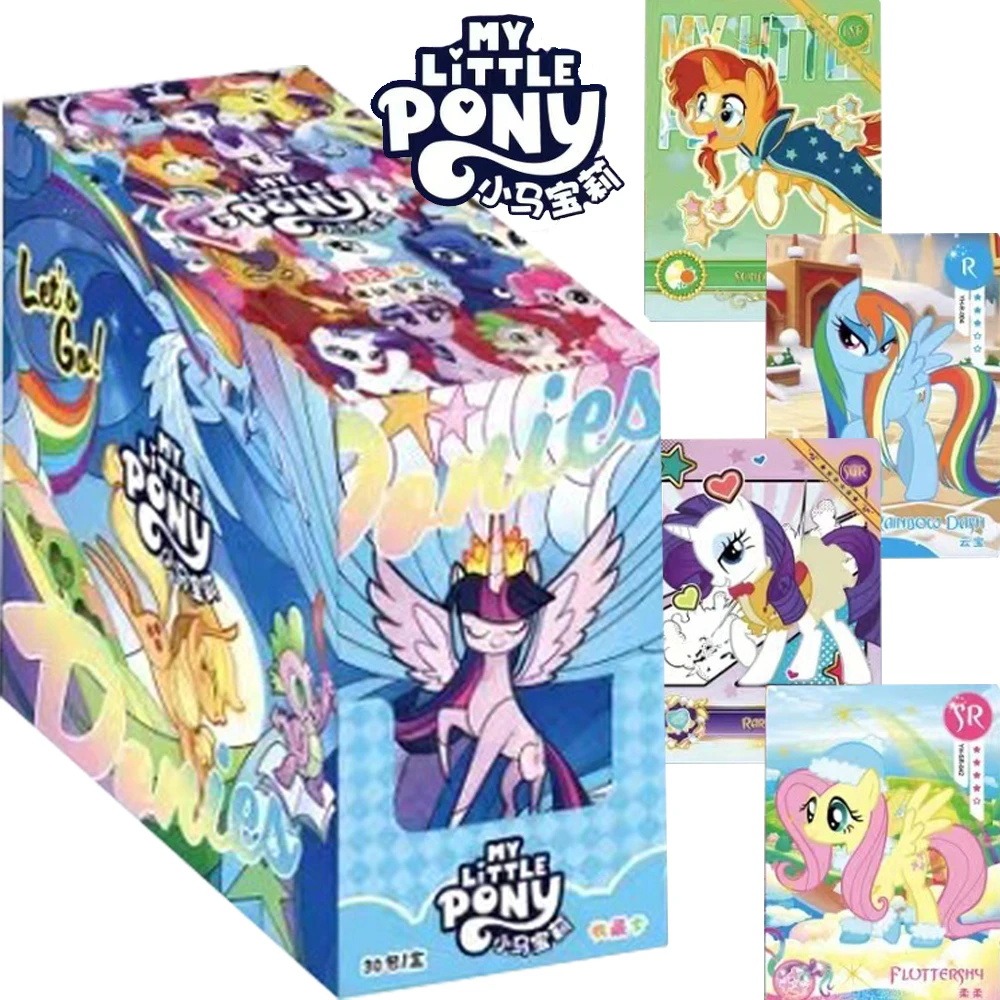 

My Little Pony Game Collection Cards Family Puzzle Animation Protagonist Twilight Sparkle Applejack Friendship Magic Cards Gifts