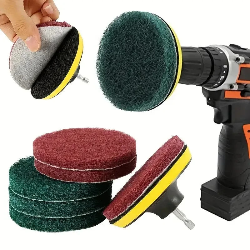 Car Electric Drill Brush Kit Electric Cleaning Brush Tool Polishing Pad Household Cleaning Tool for Bathroom Floor Tub
