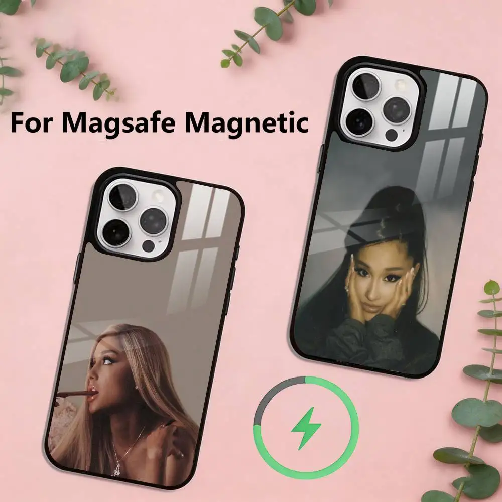 

Ariana Grande Phone Case For iPhone17,16,15,14,13,12,11 Plus,Pro Magnetic For Magsafe Wireless Charging