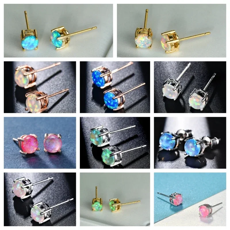 2026 Luxury New Personalized Jewelry Accessories Multi Colored Round Australian Treasure Fashion Women's Earrings