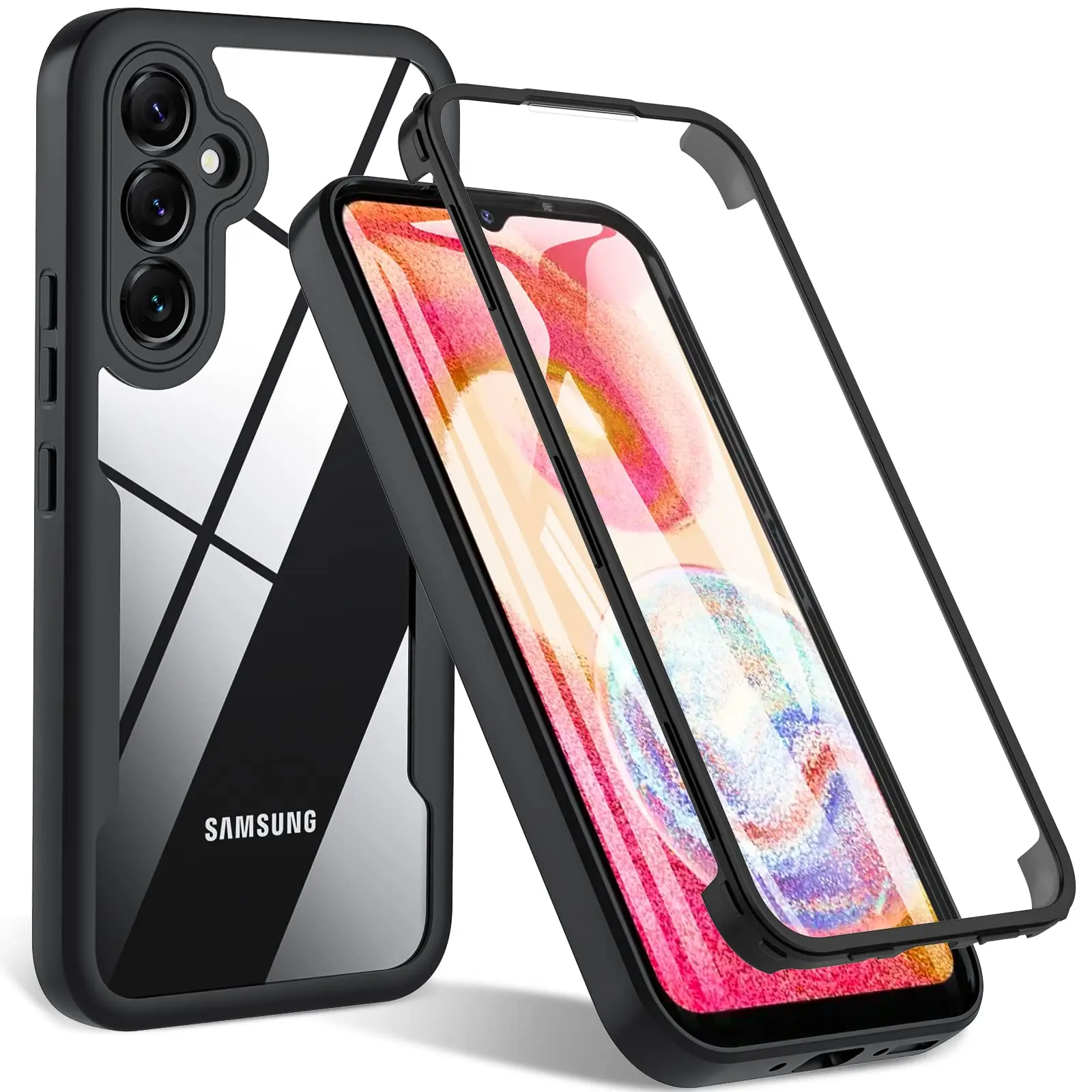 Case For Samsung A15 A25 A35 A55 A54 A14 A34 5G A05 A24 A13 A53 A73 A04S A72 A32 A12 360 Shockproof Built in Screen Protector