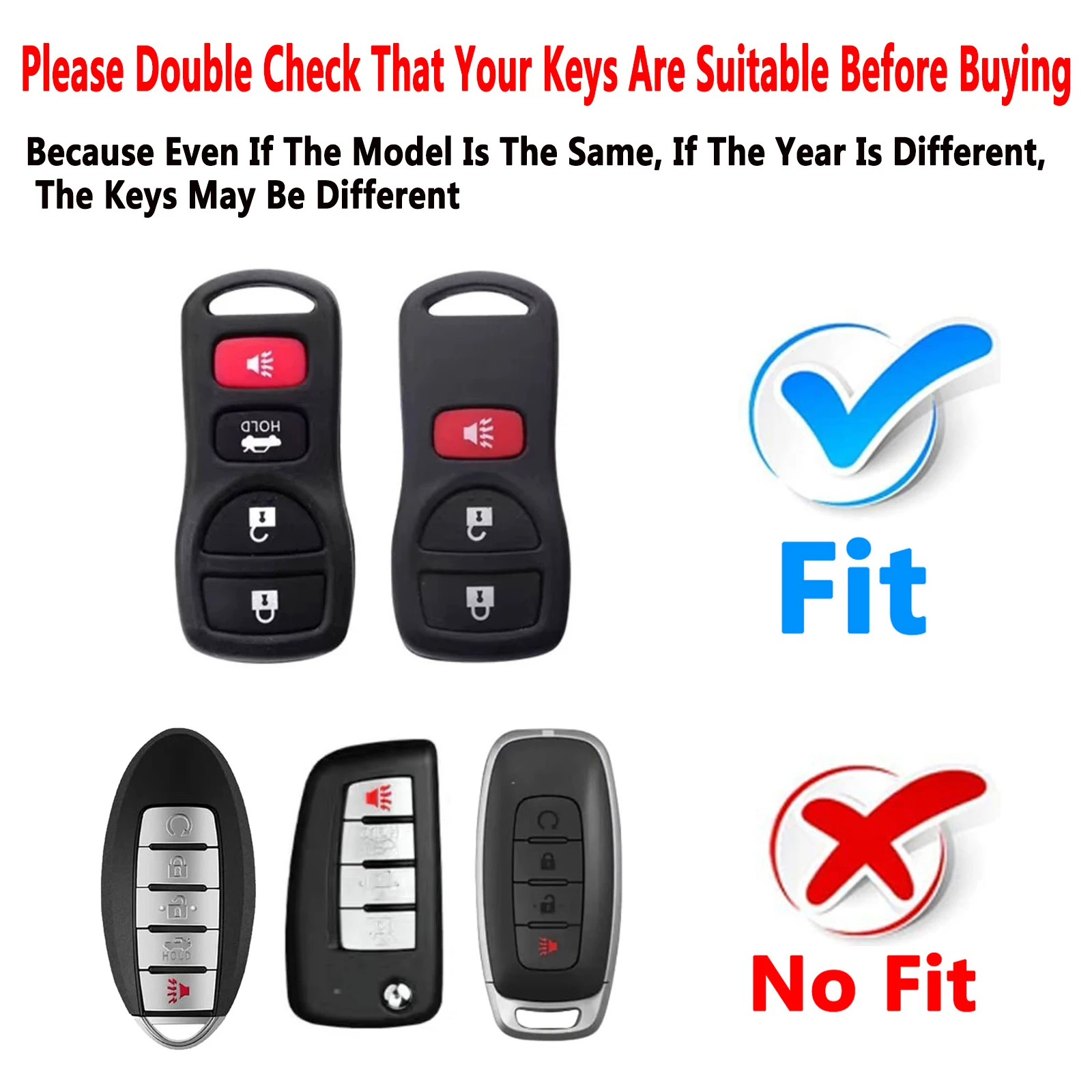 Key Fob Cover Case Compatible with Nissan Infiniti Pathfinder Frontier Murano Titan Xterra FX35 FX45 QX4 Accessories