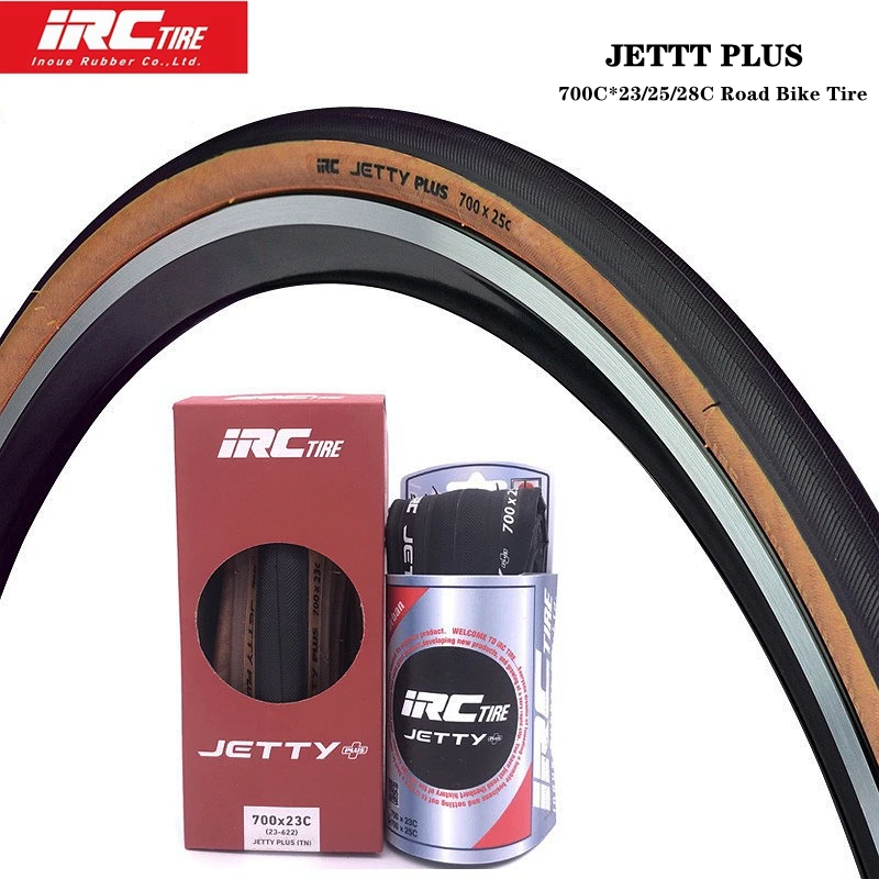 IRC JETTY PLUS Road Bike Tire 700x23C 700X25C 700X28C Retro yellow Edge Tire lightweight road Foldable Touring Bicycle Tires