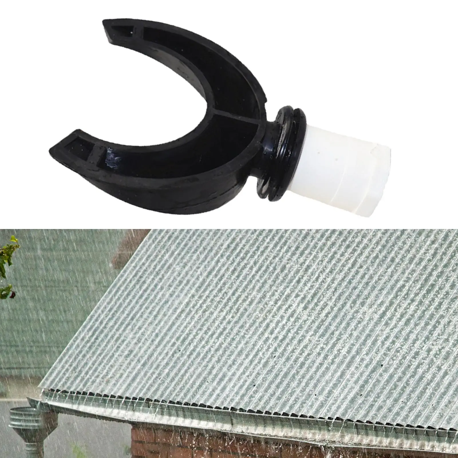 Rain Collection System Plastic Head Downpipe Water Collector Accessory Easy Install for Backyard Yard