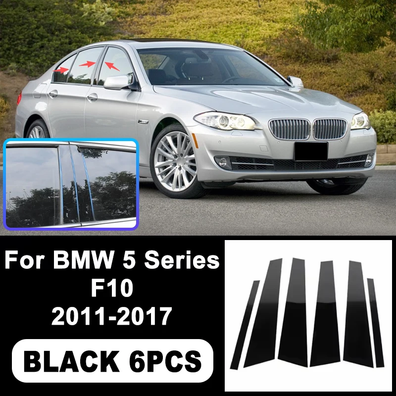 

B/C Pillar Stickers For BMW 5 Series F10 2011-2017 - PC Window Decorative Trim for Middle Pillar,Car Exterior Accessories 2012