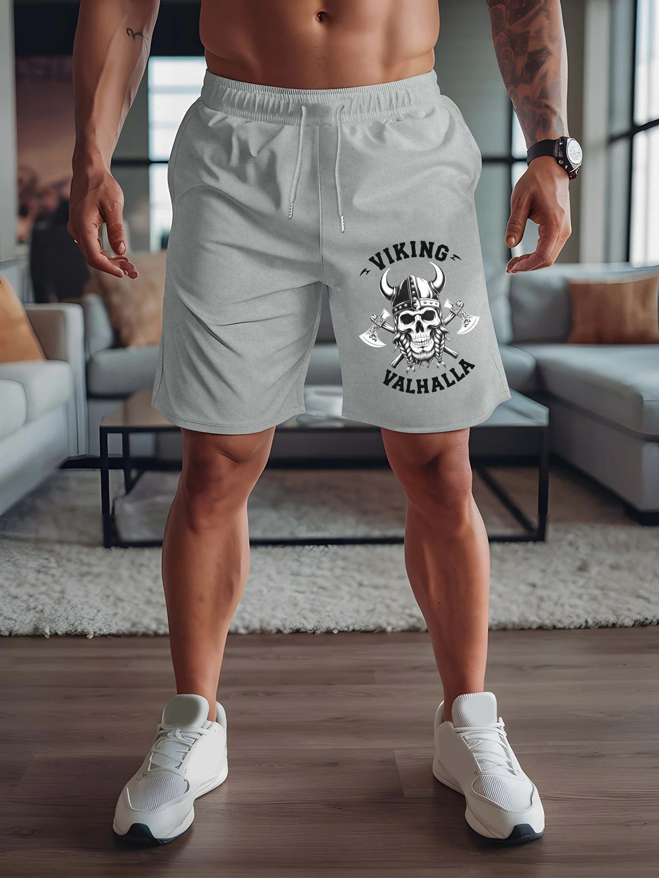 

Летние мужские повседневные шорты с принтом черепа, дышащая, приятная для кожи ткань, стильные, универсальные, подходят для занятий спортом и повседневной носки.