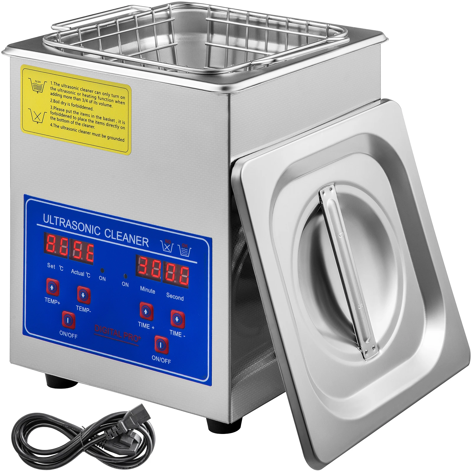 

VEVOR Ultrasonic Cleaner 2-30L Digital Ultrasonic Parts Cleaner Portable Washing Machine Diswasher Ultrasound Home Appliances