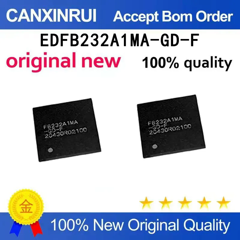 (5pcs-100pcs）EDFB232A1MA-GD-F BGA178 Ball LPDDR3 4GB Mobile Operating Memory Brand New Original