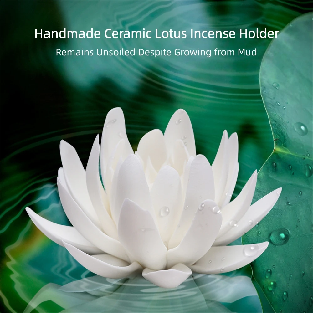 

Ceramic Incense Burner Lotus Incense Holder,Home Interior,Incense Stand,Incense Tray,Stick Incense Zen-style Ornament Decoration