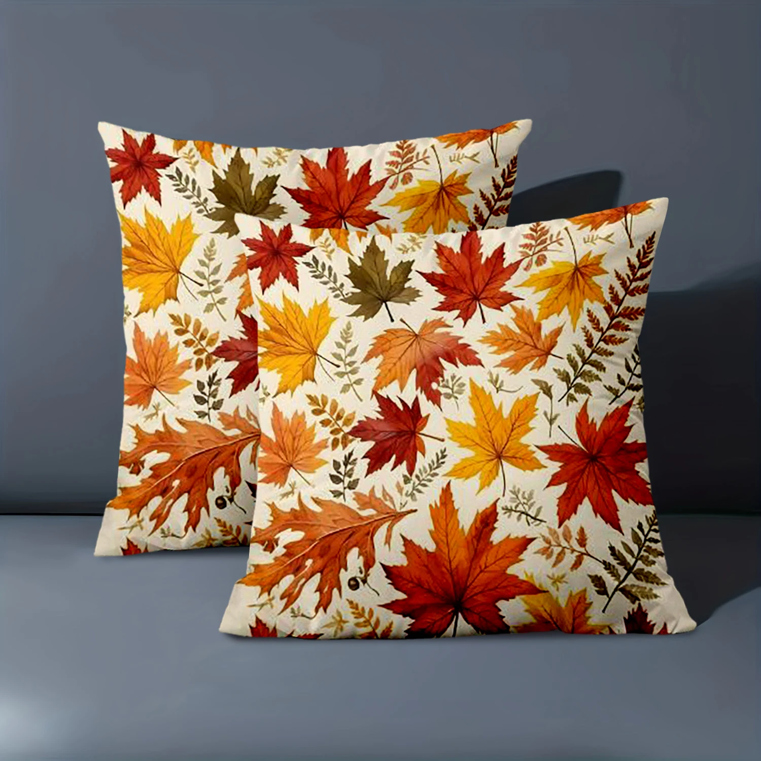 1 Pieces Autumn Leaf Patterned Decorative Throw Pillow Cushions Polyester pillowcase, sofa  cushion cov Headboard Pillow