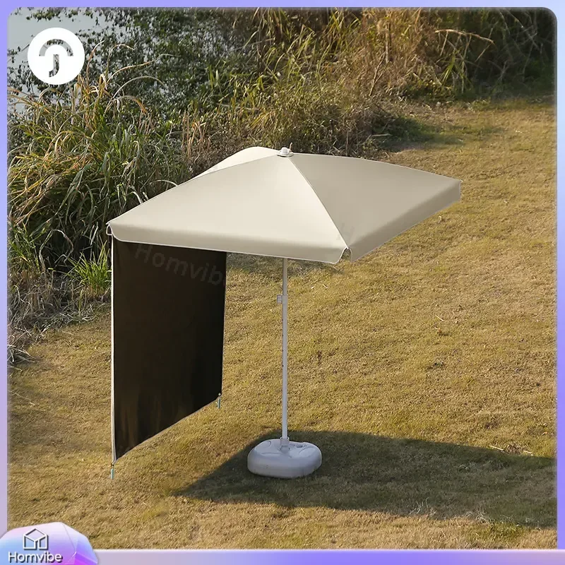 Square Patio Umbrella Outdoor Sunshade for Camping Market Stall Portable with Trolley Customizable Large Garden Parasol