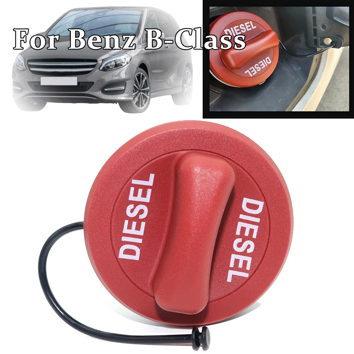 

Car Diesel Fuel Tank Filler Cap Cover A2224700105 A2224700305 For Mercedes-Benz B-Class W246 W242 2011 2012 2013 2014 2015-2018